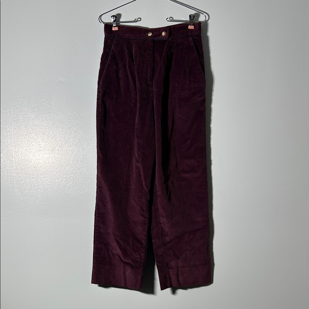 L.L. Bean Vintage Wide Whale Corduroy Pants in Wine
